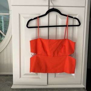 Orange zara top! Brand new & never worn